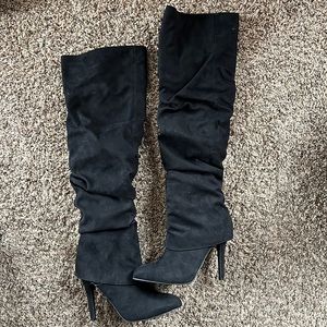 Nina suede knee boots